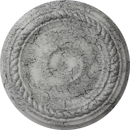 Ekena Millwork Small Alexandria Medallion (Canopies up to 4 5/8"), 7 7/8"OD x 3/4"P, Ultra Pure White Crackle CM07ALUWC